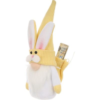 3. Gelber Hase 20 cm mit Geschenktüte, Frühlingsdekoration