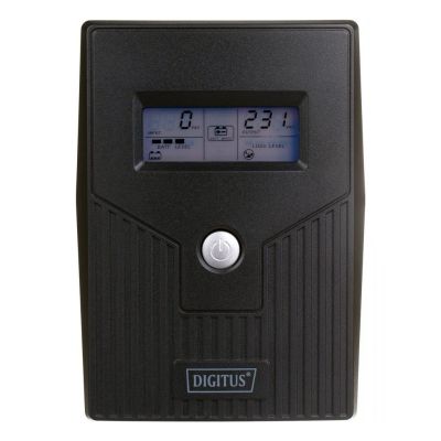 Digitus DN-170064-LCD USV mit Line-Interactive-Technologie, 0,8 kVA, 480 W, 2 x Netzsteckdosen