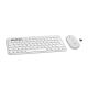 4. Logitech 920-012240 Tastatur und Maus (universell, kabellos, RF + Bluetooth, QWERTY-Tastatur, amerikanisches/internationales Layout, weiß)