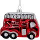 2. Glas-Christbaumkugel in Form eines Feuerwehrautos SASKA GIFT & DECOR