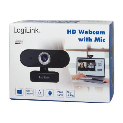 10. LogiLink UA0368 Webcam 1280 x 720 px USB 2.0 Schwarz