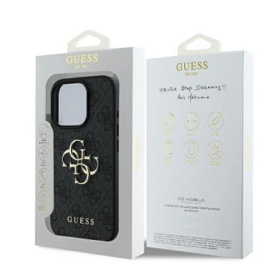 8. Guess 4G Big Logo Hülle für iPhone 16 Pro Max – Schwarz