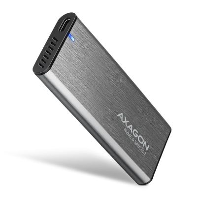 AXAGON EEM2-SG2 RAW BOX Externes Gehäuse für M.2-SSD, USB-C 3.2 Gen 2 – silber