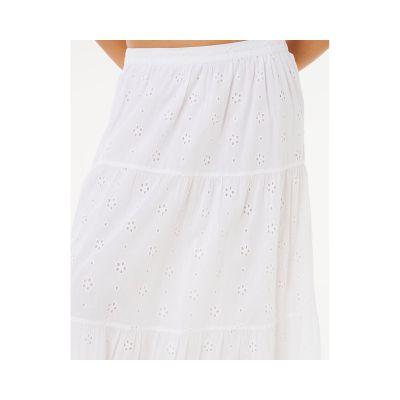 5. RIP CURL Oasis Broderie Maxirock Damen Weiß