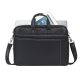 2. RIVACASE ORLY 16"-Laptoptasche, Schwarz, wasserdichtes Material, Fächer für 10,1"-Tablet, Smartphone, Dokumente und Zubehör