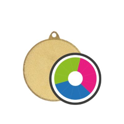 Metallmedaille mit Farbdruck LuxorJet