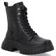 Schwarze Damen-Ankle-Boots aus Leder mit dicken Sohlen, Rieker W1870-02