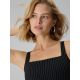 3. Damen-Crop-Top mit schmalen Streifen, Größe 4F 4FRAW26TSLEF373-20S