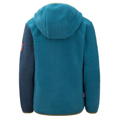 2. Kinder-Fleecejacke Trollkids Kids Aurlandsfjord Jacket mit Kapuze, blau/dunkelblau (466-104)