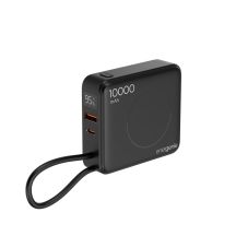 GEMBIRD Powerbank 10000 mAh, 20W Schnellladung, kabelloses Laden, Schwarz