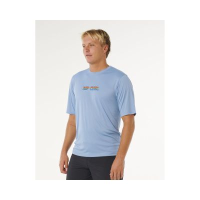2. Herren Lycra RIP CURL Icons Of Surflite UPF Kurzarmhemd blau