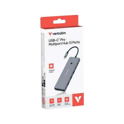 7. Verbatim CMH-13 USB-C Dock/Replikator (32153)