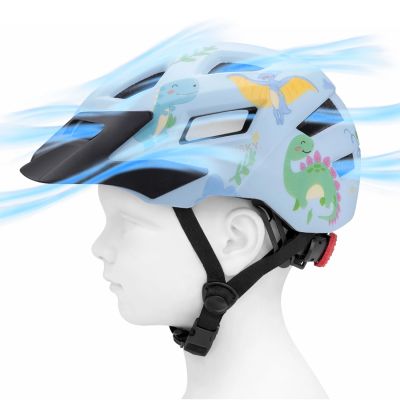 6. Wozinsky Kinder-Mountainbikehelm mit abnehmbarem Visier, Größe XS – Hellblau