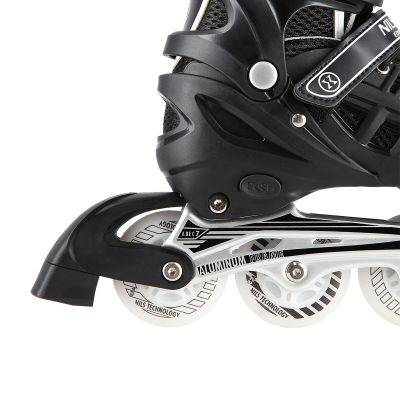 5. Nils Extreme NH10905 4-in-1 Inlineskates mit austauschbarer Hockeykufe, schwarzer LED, Größe M (35-38)