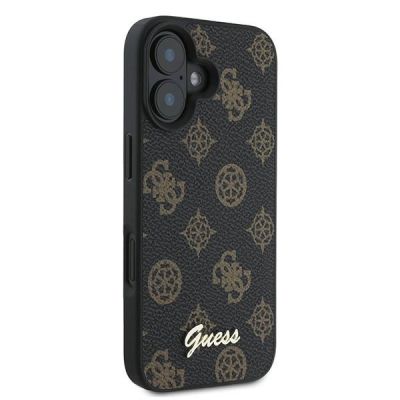 4. Guess Peony Script MagSafe-Hülle für iPhone 16 Plus – Schwarz