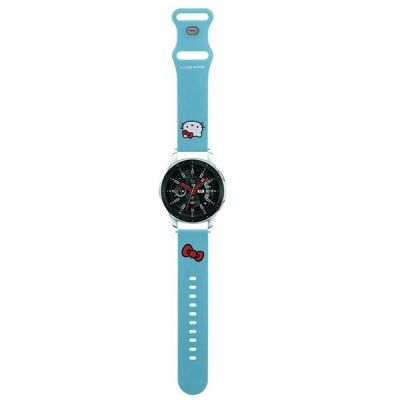 Hello Kitty Silikon-Katzenkopf-Universalband 22 mm – Blau