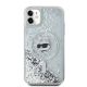 3. Karl Lagerfeld Liquid Glitter Choupette Head MagSafe Hülle für iPhone 11 / Xr – Transparent