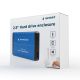 3. GEMBIRD HDD/SSD-Gehäuse, USB 3.0, 2,5" SATA, Aluminium, Blau