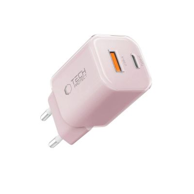 2. Tech-Protect NCM33W 2-Port PD33W/QC3.0 Wandladegerät - rosa