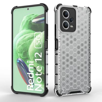 6. Wabenhülle für Xiaomi Redmi Note 12 5G / Poco X5 5G gepanzerte Hybridhülle blau