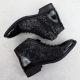 23. Schwarze Damen-Arbeitsstiefel mit Socken Sabatina