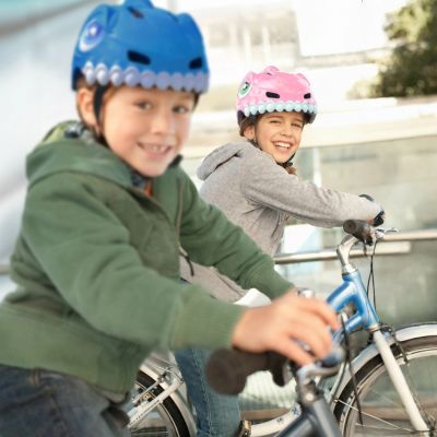 5. Wozinsky Kinderfahrradhelm mit Dinosaurier-Motiv, Größe S – Rosa