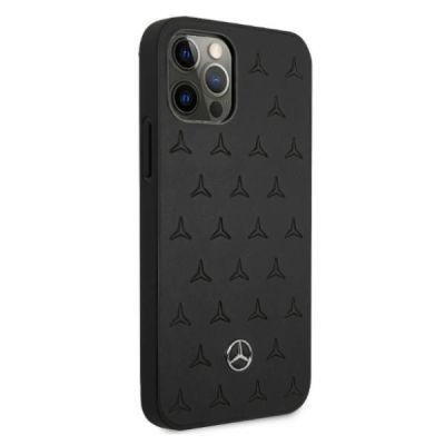 4. Mercedes Lederhülle mit Sternenmuster für iPhone 12 Pro Max – Schwarz