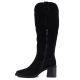 3. Damen-Cowboystiefel aus Leder mit Absatz, Wildleder, schwarz, Vinceza 133103