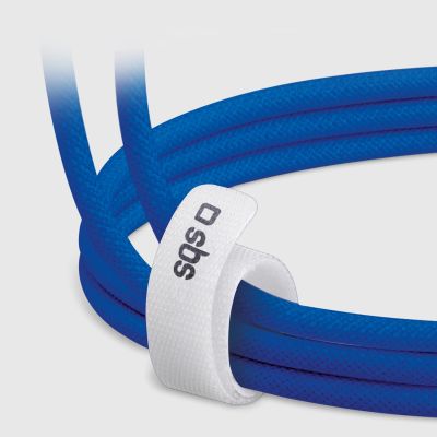 5. SBS TECABLETISSUETCB USB-C – USB-C-Kabel 1,5 m 60 W geflochten – blau
