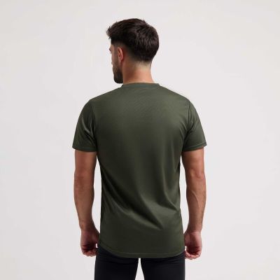 2. Rogelli Werbe-T-Shirt, Armeegrün, XL