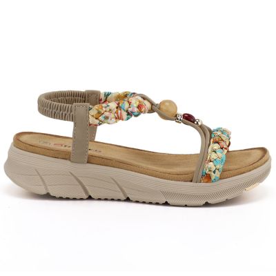 2. Beige Keilsandalen für Damen Artiker 58C0001