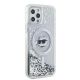 4. Karl Lagerfeld Liquid Glitter Choupette Head MagSafe Hülle für iPhone 12/12 Pro – Transparent