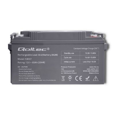 2. Qoltec 53037 wartungsfreie Batterie