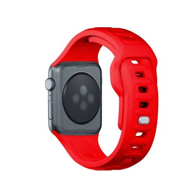 10. 3mk Silikon- Watch für Apple Watch 38 / 40 / 41 mm – Rot