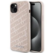 Karl Lagerfeld Quilted K Pattern Hülle für iPhone 15 Plus / 14 Plus – Rosa