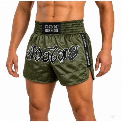 Herren-Thaishorts ARMY GREEN V2 COMBATWEAR | DBX Bushido