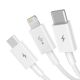 2. Baseus Superior Series USB-A - USB-C / Lightning / Micro-USB 3,5A Kabel 1 m - weiß