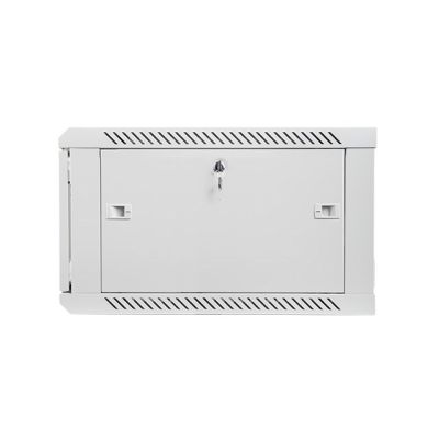 4. Lanberg WF01-6606-10S einteiliger Schrank (6 HE; 368 mm / 600 mm / 600 mm; Wandmontage; Glas; 19 Zoll; grau)