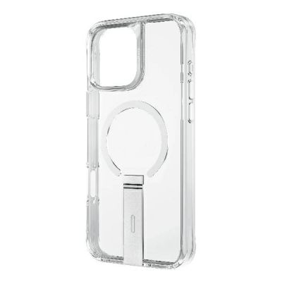 3. Uniq Eleva mit Vertica Stand Hülle für iPhone 16 Pro – transparent
