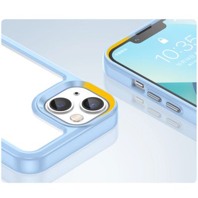 6. Outer Space Case iPhone 14 Plus Hardcover mit Gelrahmen blau