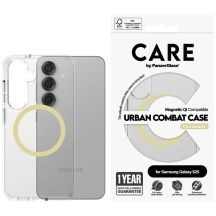 CARE by PanzerGlass Flaggschiff Urban Combat Chardonnay QI Hülle für Samsung Galaxy S25 – Transparent