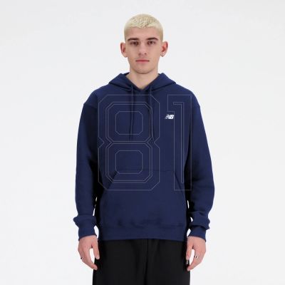 5. New Balance Sweatshirt mit kleinem Logo, Französisch, NNY M, MT41508NNY