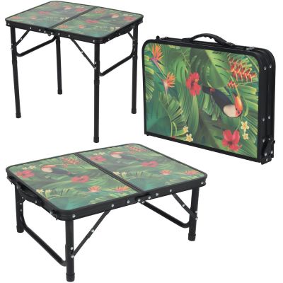 16. Klappbarer Campingtisch 60 x 45 x 25/56 cm Blume