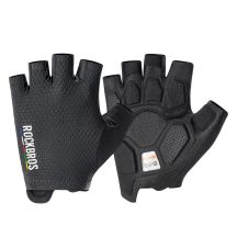 Rockbros TLS004 ROAD TO SKY Kurze stoßdämpfende Fahrradhandschuhe S - Schwarz