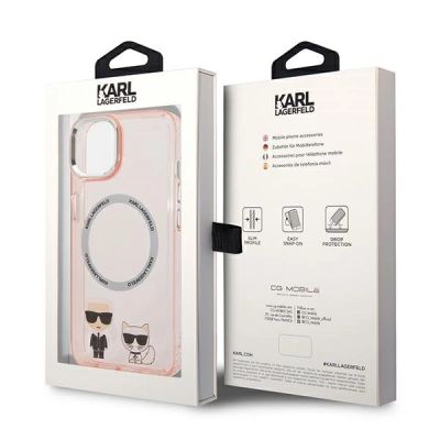 8. Karl Lagerfeld KLHMP14MHKCP iPhone 14 Plus 6.7" Hardcase pink / pink Karl & Choupette Aluminium Magsafe