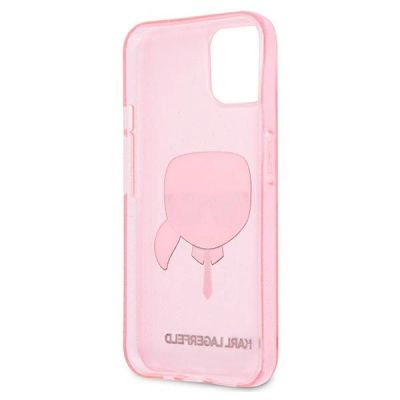7. Karl Lagerfeld Glitzer Karl's Head Case für iPhone 13 mini - Pink