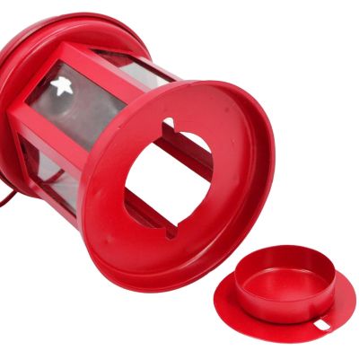 7. ROTER TEELICHTER-LATERNEN-KERZENHALTER