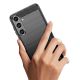 3. Hülle für Carbon Case Samsung Galaxy S24+ flexible Silikon-Carbon-Hülle - Schwarz