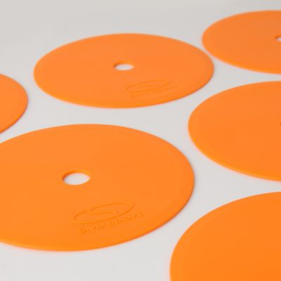 3. Flache Spielfeldmarkierungen - rund 15 cm - 12x orange SMJ sport ZPO-O