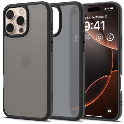 Spigen Ultra Hybrid-Hülle für iPhone 16 Pro – Schwarz